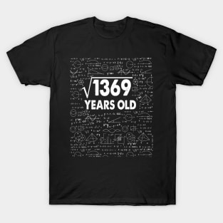Square Root of 1379 37th Birthday 37 Years Old Gift Ideas T-Shirt